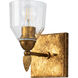Fun Finial 1 Light Gold Leaf with Antique Wall Sconce Wall Light